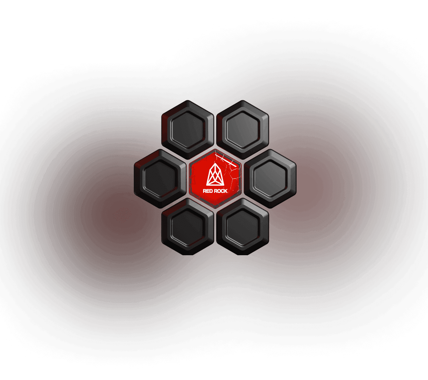 Hexagon grid with Red Rock at center