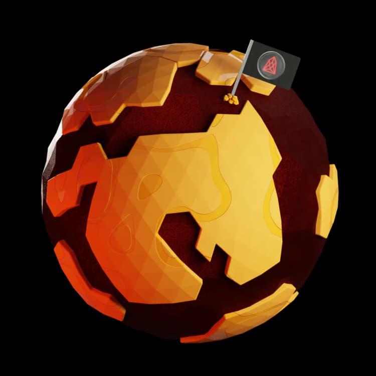 Stylized Red Rock planet illustrating civilization-scale systems